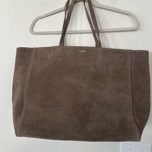 Mark & Graham Italian Suede Tan Tote Bag